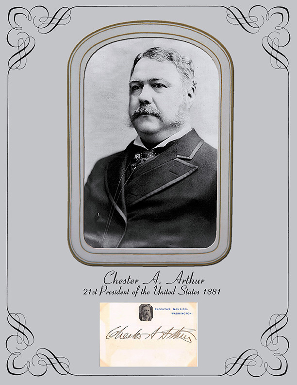 President Chester A. Arthur Photo & Autograph 8-1/2" X 11"