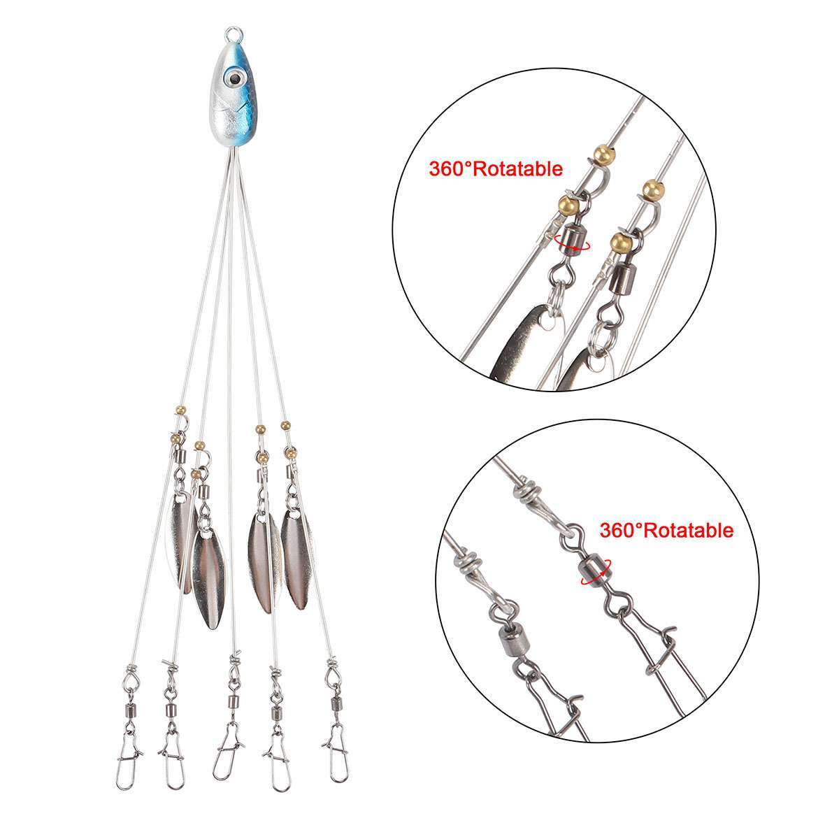 200 Umbrella Alabama Rig 4 Blades 5 Arms Alabama Rig Bass Fishing Lure Bait Tool