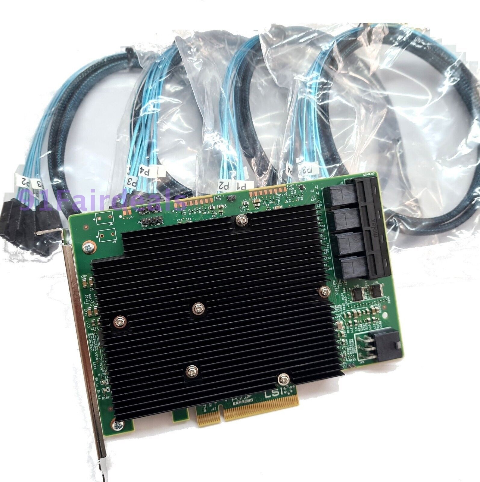 LSI 9300-16I 12Gbps HBA IT Mode ZFS FreeNAS unRAID + 4*SFF-8643 4*SATA Cable