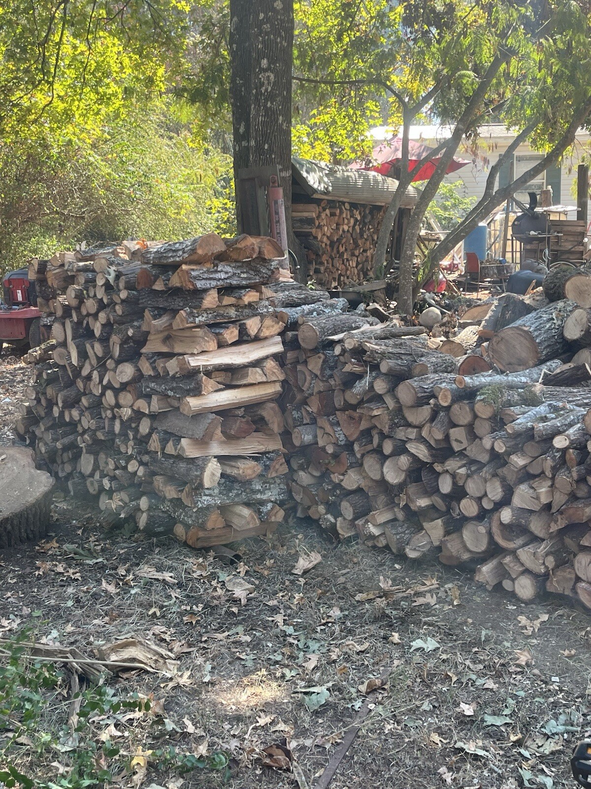 Red Oak, White Oak, And Hickory Firewood $150 Half Cord $300 Full Cord