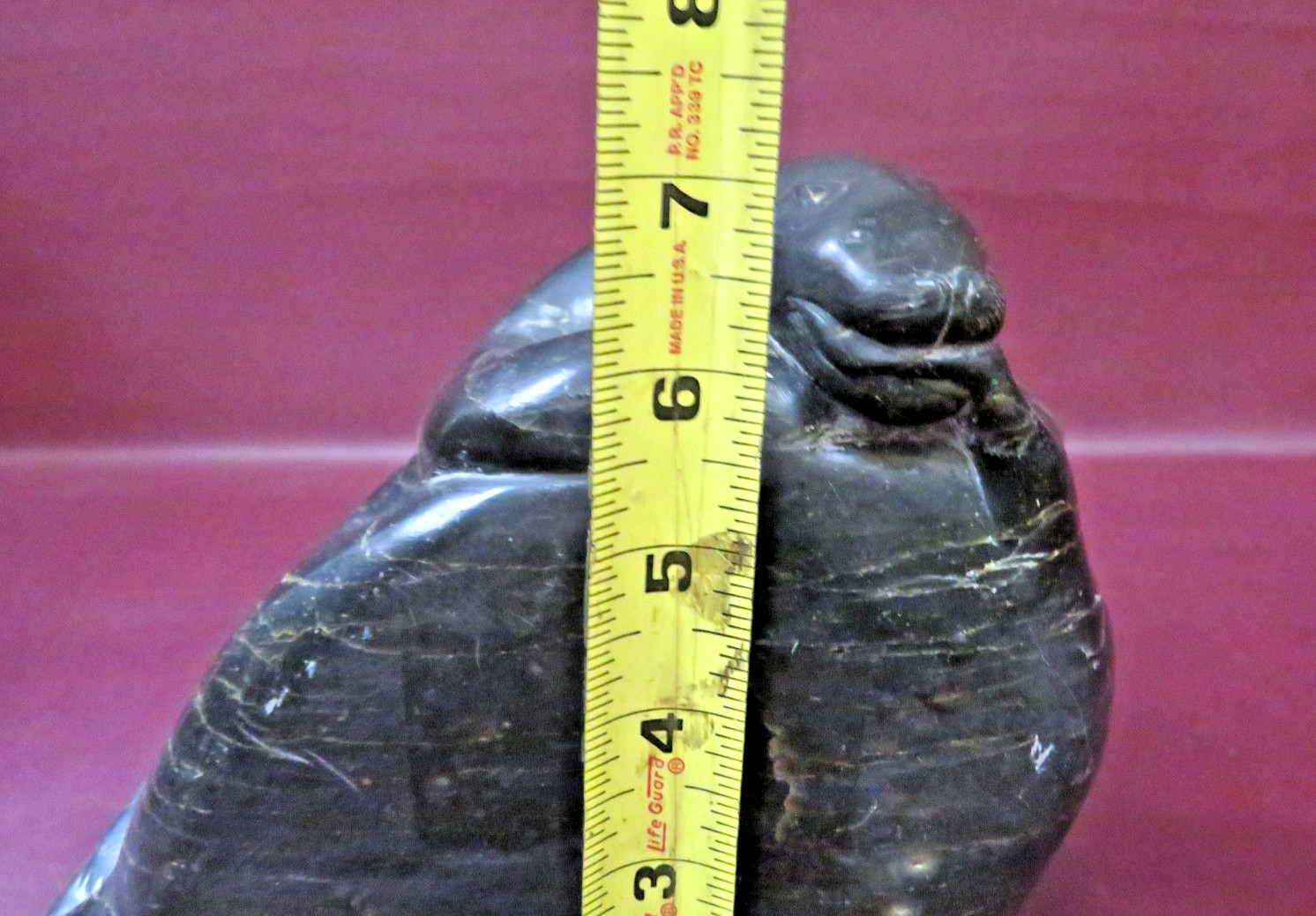 Vintage Canada Eskimo Art Inuit Hand Carved Soapstone Polar Bear Fish Sculpture