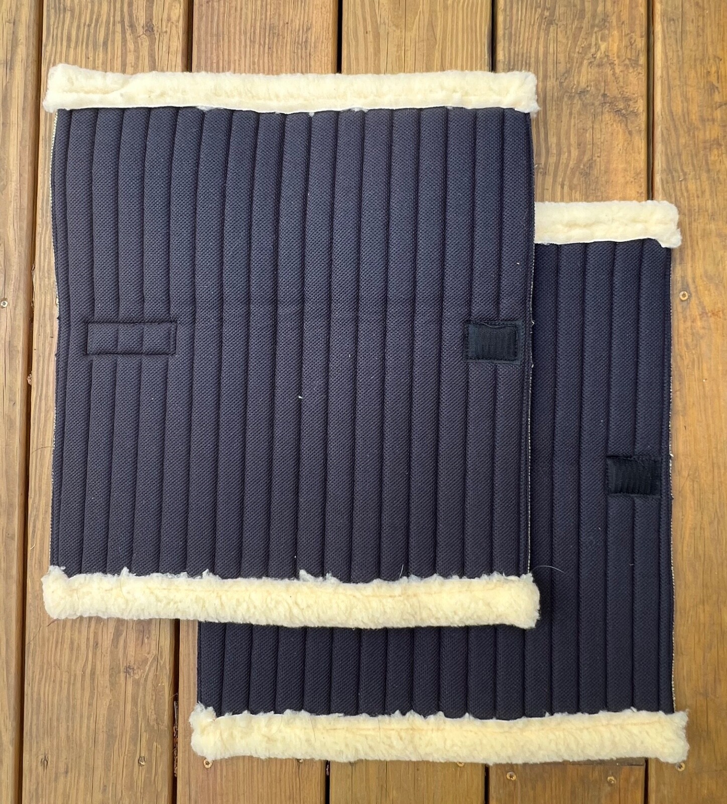 New 18" Busse Black Mesh Standing Bandages with Fleece Trim - MSRP $65