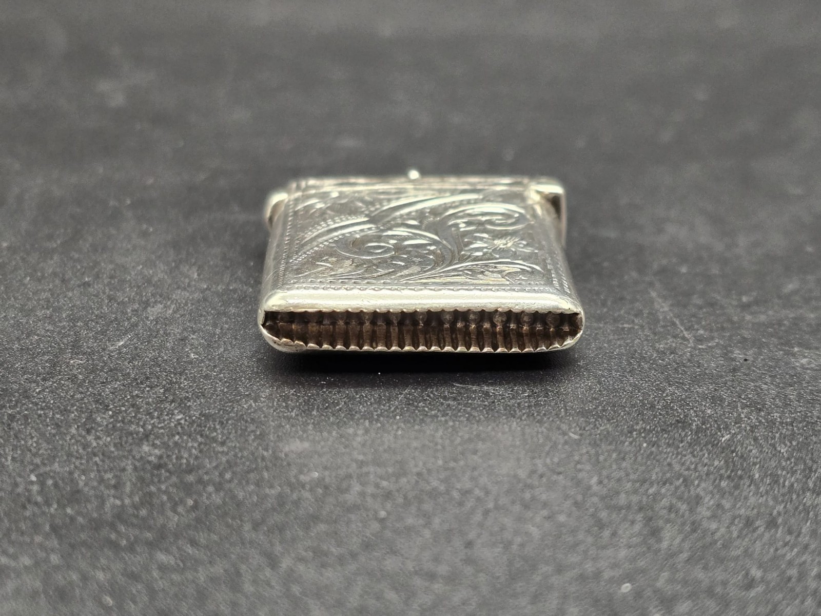 Antique Victorian Sterling Silver Vesta Case/Match Safe UK/Birmingham/1903/A.C