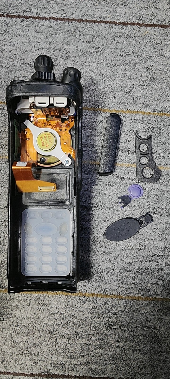 Black Replacement Front Housing Case For XTS5000 Model 3 Radio with Speaker