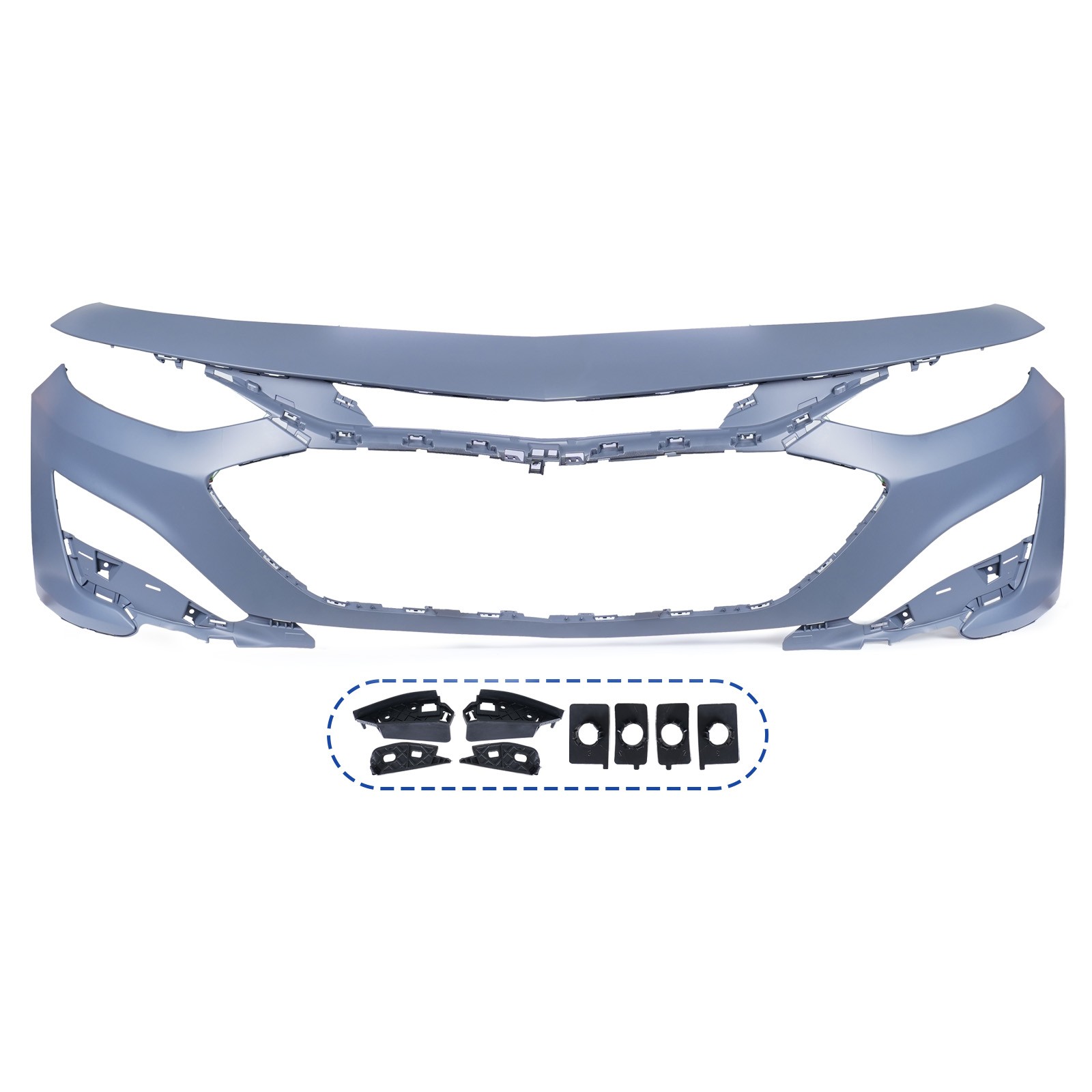 New Primed Front Bumper Cover For 2019 2020 2021 Chevrolet Malibu 84543709 19-21