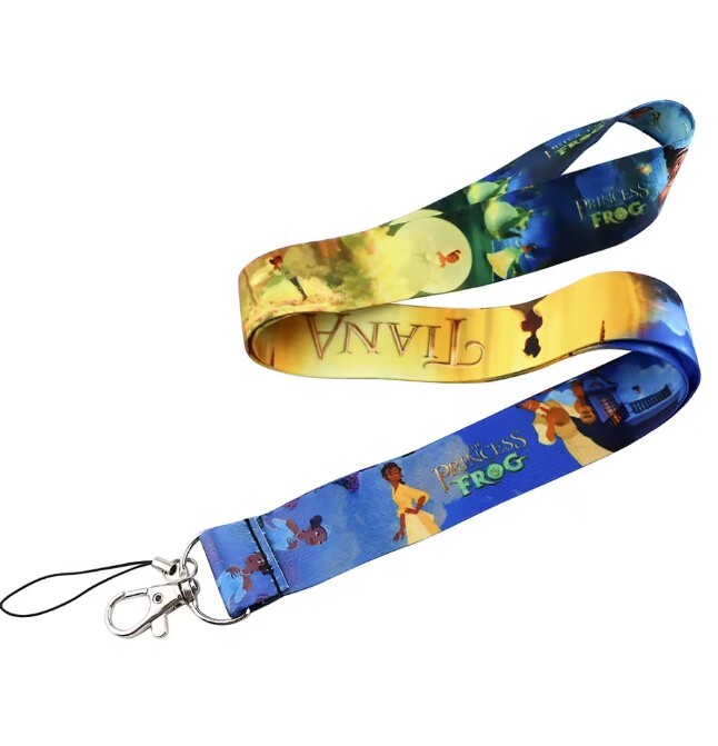 The Princess and the Frog Princess Tiana Themed Lanyard ID Badge Holder Keychain
