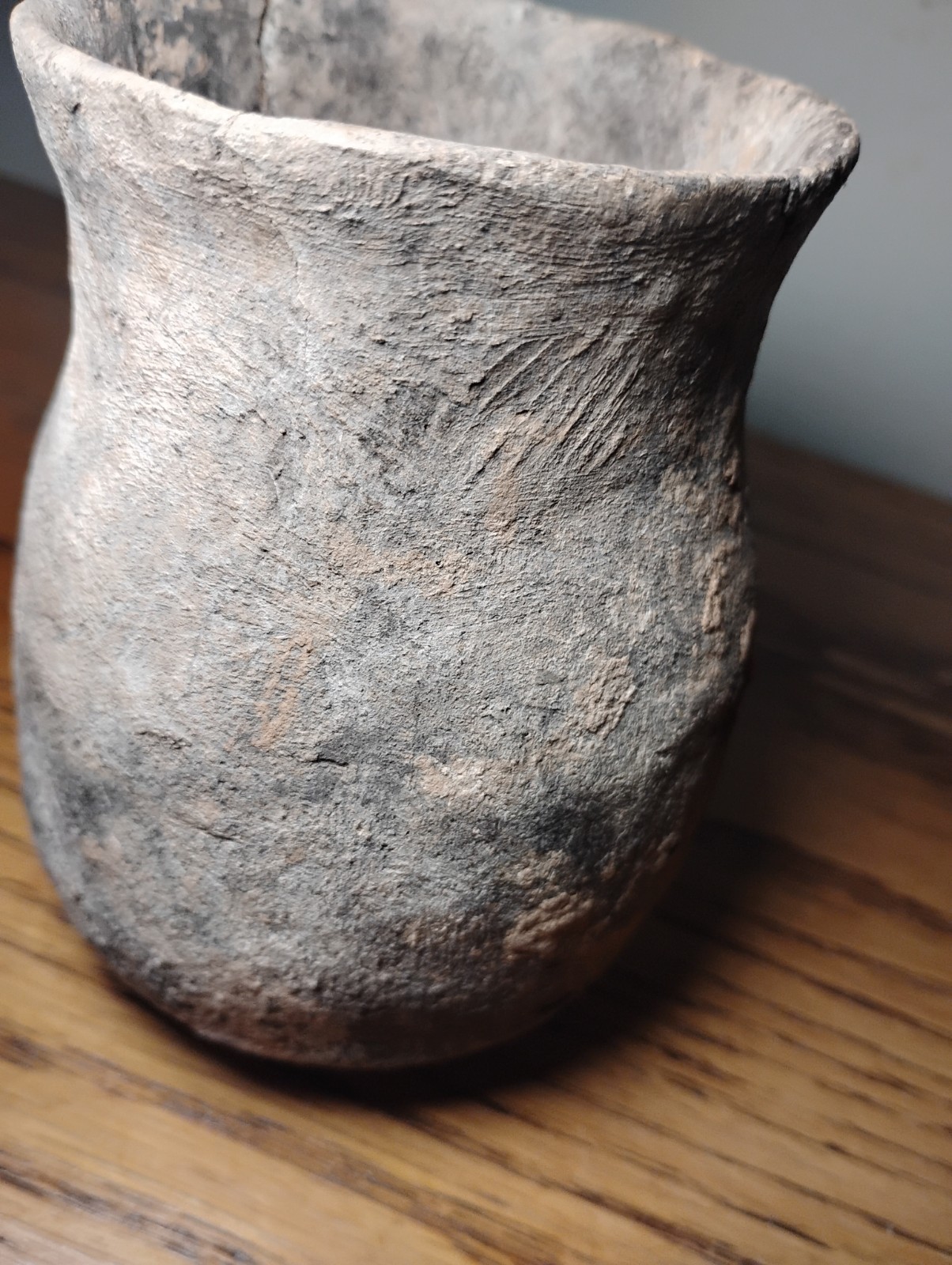 Ancestral Hohokum Corrugated Pottery Jar Intact New Mexico 1000+ Years