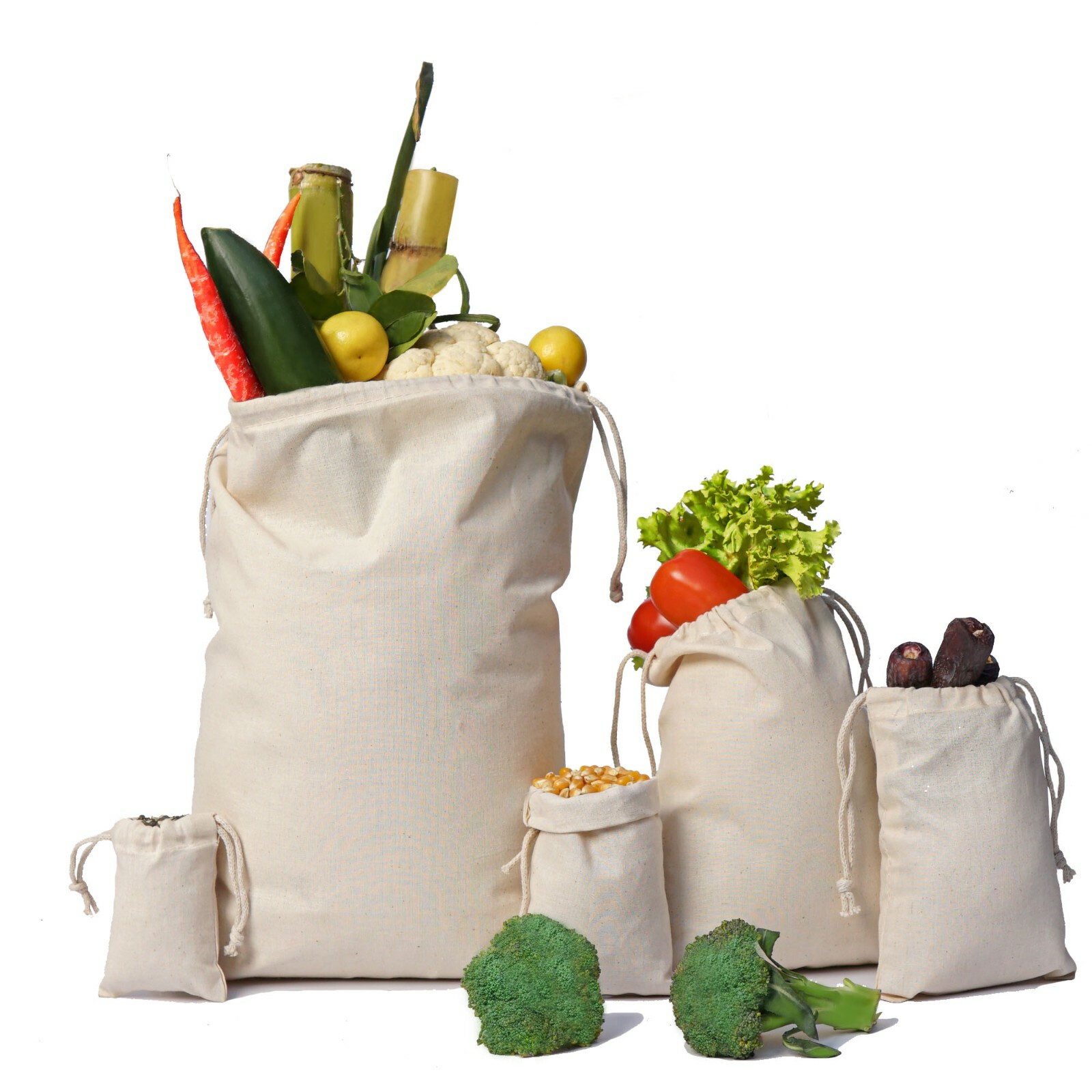 Biglotbags - 4 x 6 Inches Premium 100% Cotton Double Drawstring Bags. Qty: 300