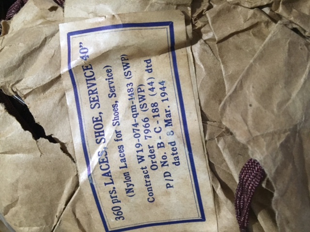ONE Pair US ARMY WW2 date SERVICE SHOE 40 inch Laces strings Boot nos FREE SHp x