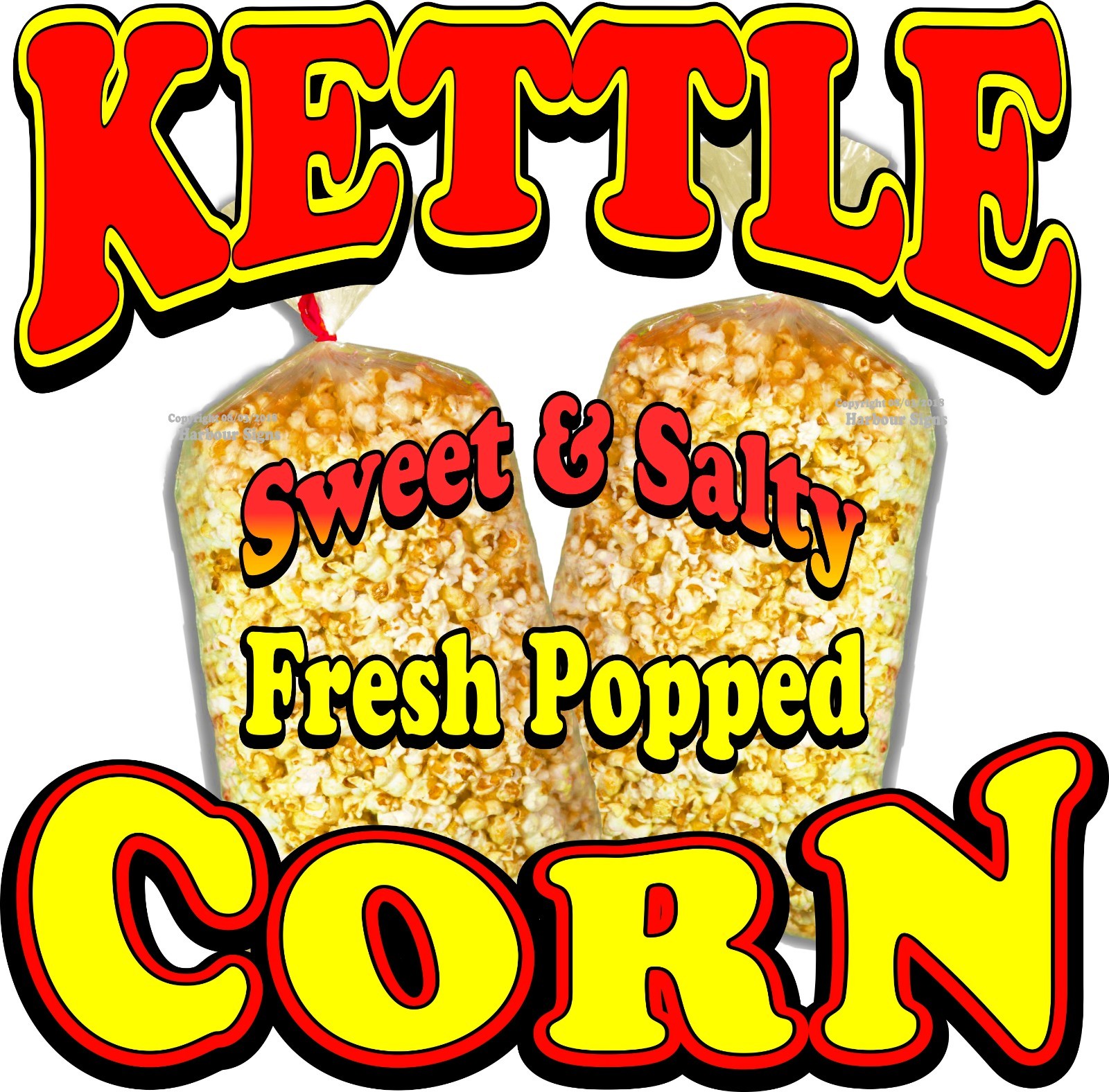 Kettle Corn DECAL (Choose Your Size) Food Truck Concession Vinyl Sign Sticker