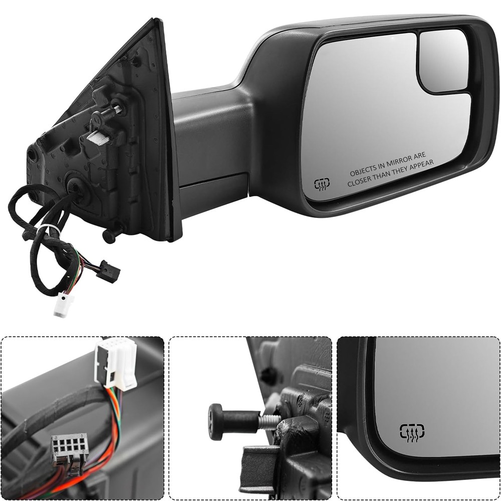 Heated Mirror w/Power Fold Signal Light Right For 2019-2024 Ram 1500 68276500AH