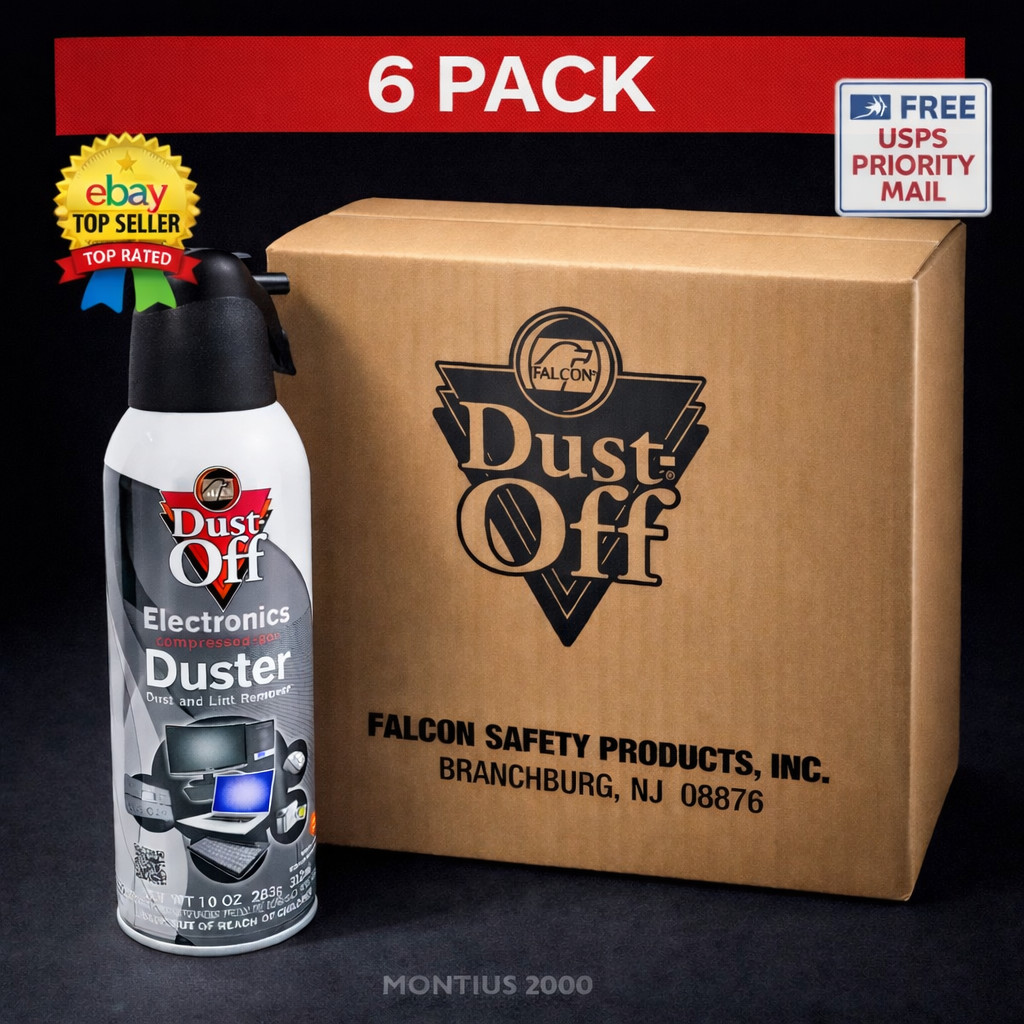 Dust-Off Electronics Compressed Air Duster 10 oz Cans – 6 Pack | Free Shipping