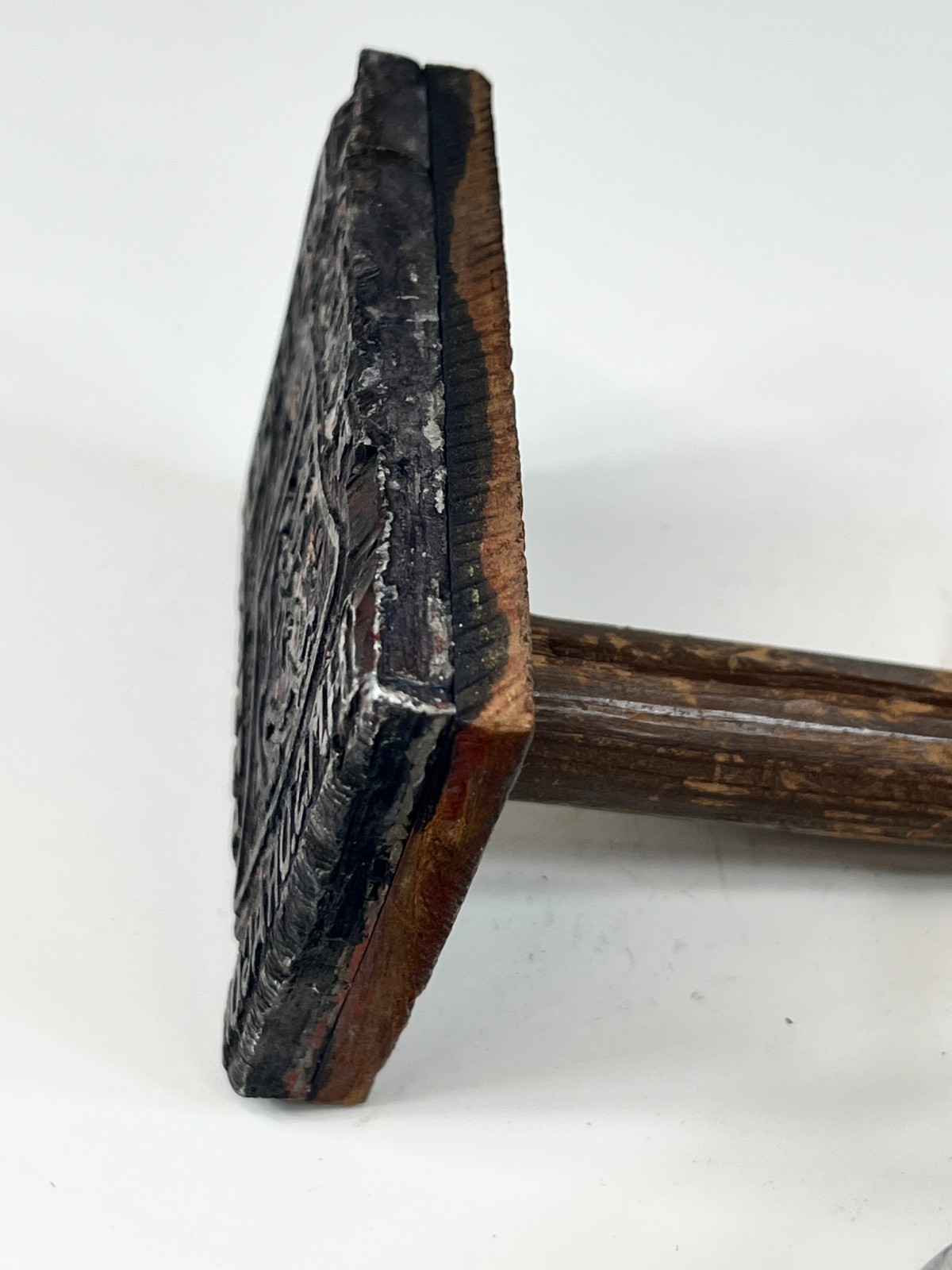 WW1 WW2 Royal Navy HMS Dragon D Cruiser Ship Bell Printing Hand Stamp Relic 4"