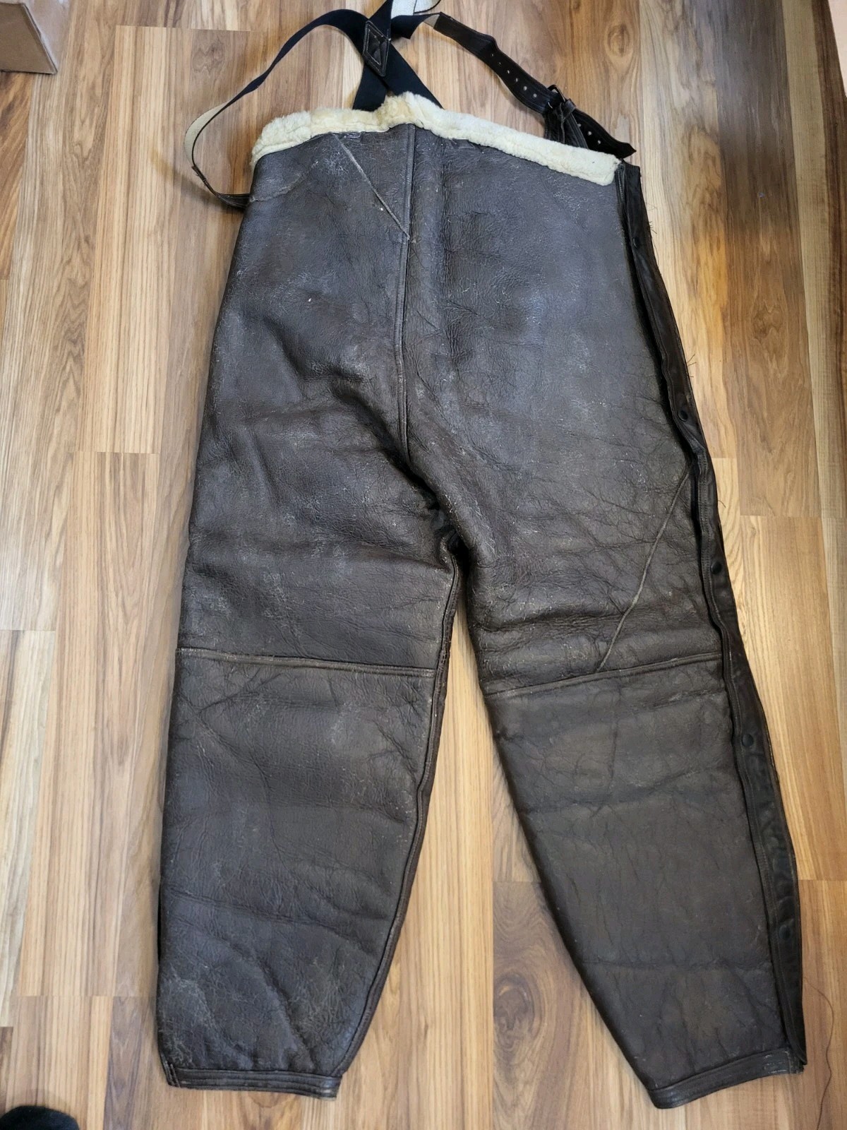 WWII WW2 Sheepskin Leather US AF Army Air Force AN-T-35 Pants & A6 Flight Boots