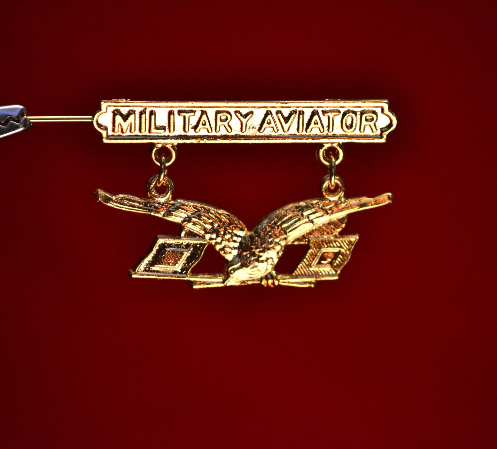 WWI AIR SERVICE, 1913 MILITARY AVIATOR BADGE INSIGNIA, QUALITY RESTRIKE 1 7/8"w