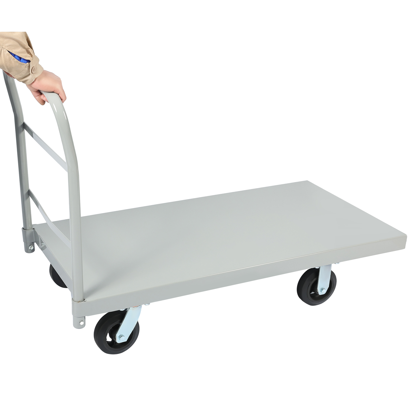 2000lb Steel Heavy Duty Platform Truck Push Dolly Flat Dolly Cart w/ Casters New