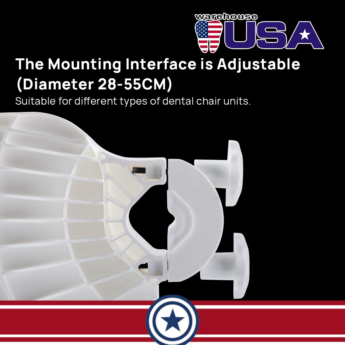 Medical TPC Pole Post Mount Utility Access Shelf Tray Table For Dental Chair