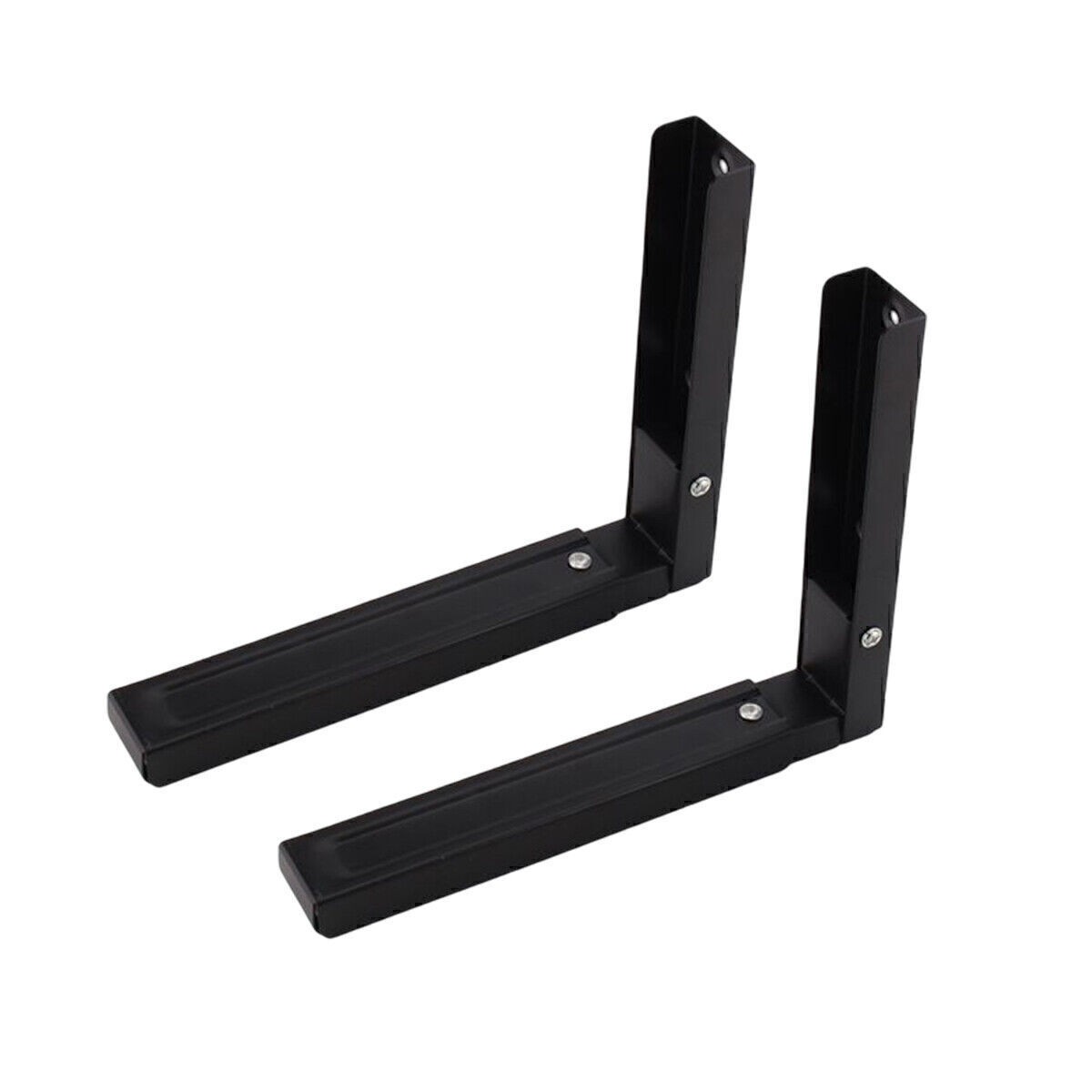 2x Adjustable Microwave Brackets Wall Mount Heavy Duty Shelf Carbon Steel Cradle