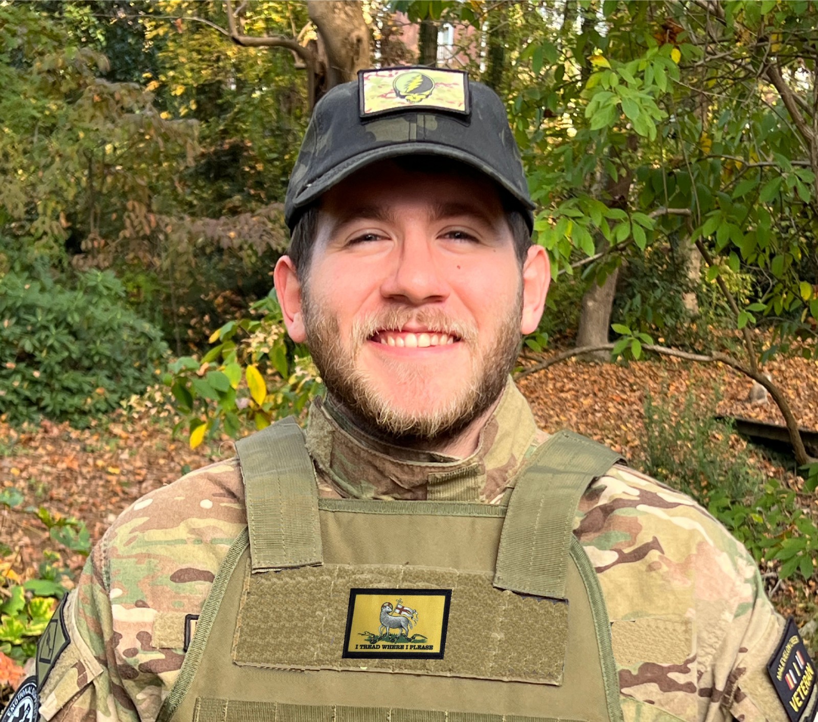 I Tread Where I Please Christan Morale Patch - Gadsden Flag - hook and Loop 2x3