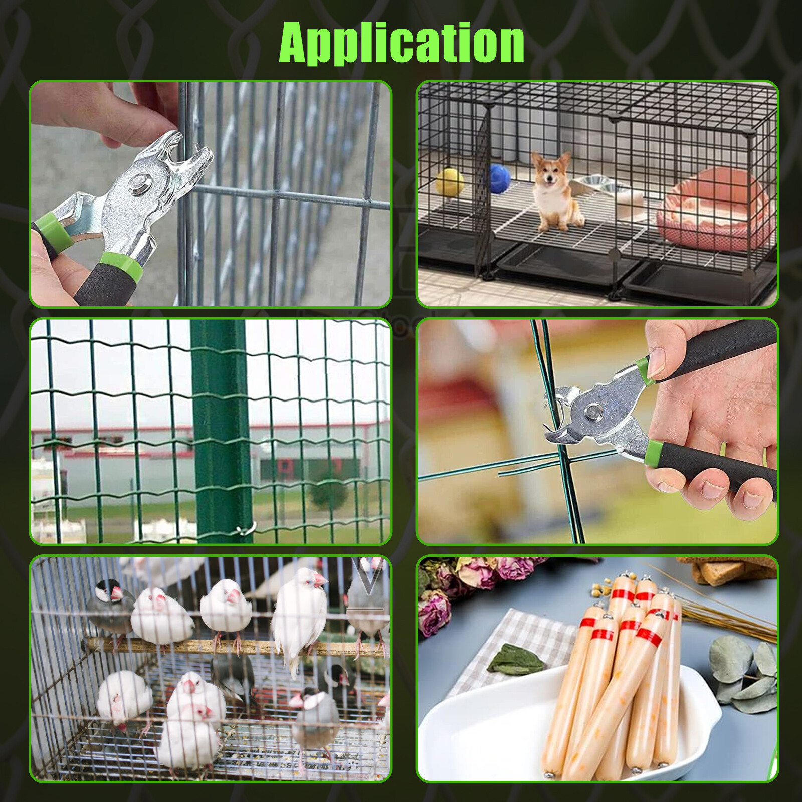 Straight Hog Ring Pliers 240Pcs 3/4 1/2 3/8 inch Rings Kit Upholstery Seat Cover