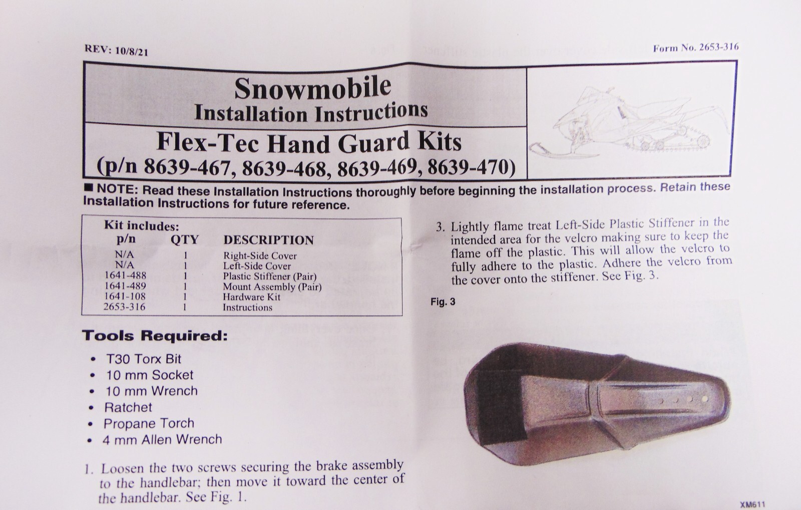 OEM Arctic Cat Snowmobile Medium Green FlexTec Handguards 8639-469 READ LISTING