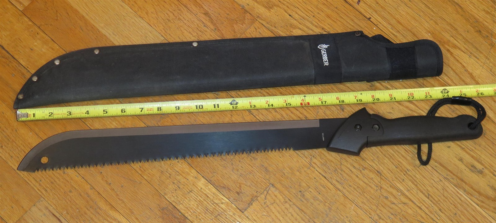 Gerber Gator 25" Long Steel Dual Blade Hunting Camping Machete w/Sheath