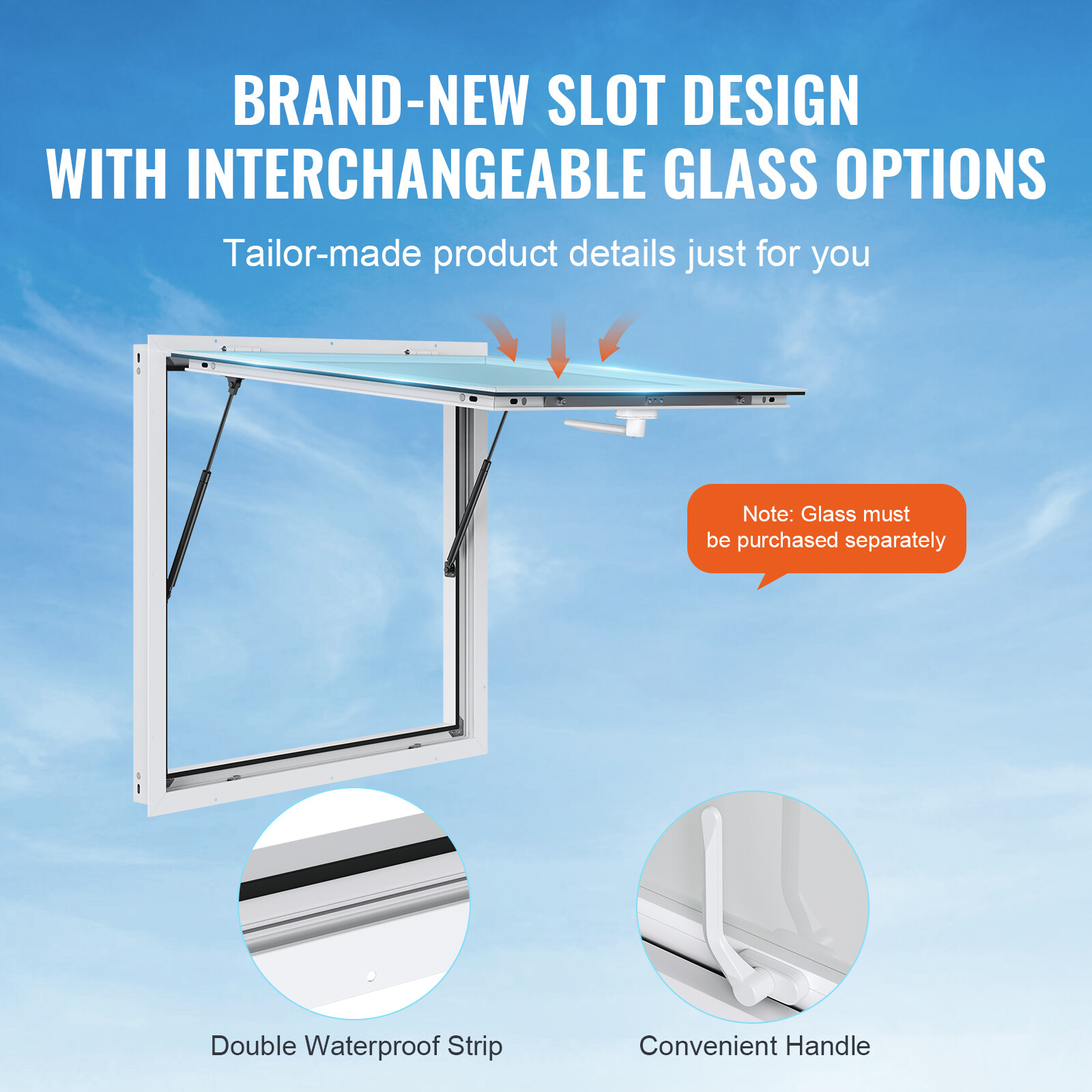 36"L x 36"W Concession Stand Serving Window Food Truck Service Awning