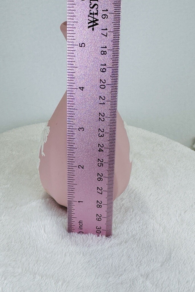 Wedgwood Pink Jasperware Dancing Hours Still Vase Fluted 5.5” Rare Vintage