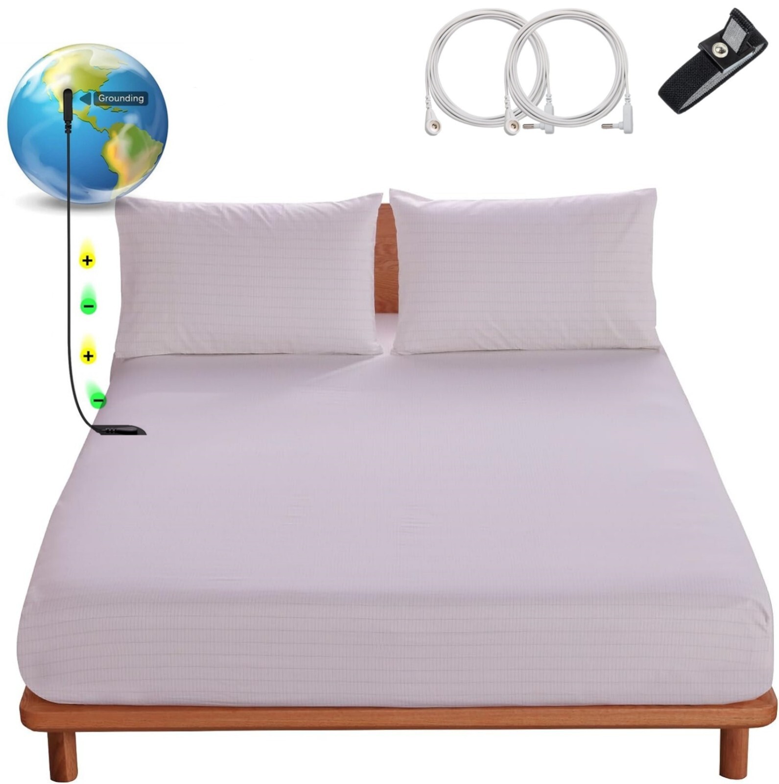 Fitted Grounding Sheets for Earthing Improved Sleep Conductive Pad Silver Fiber