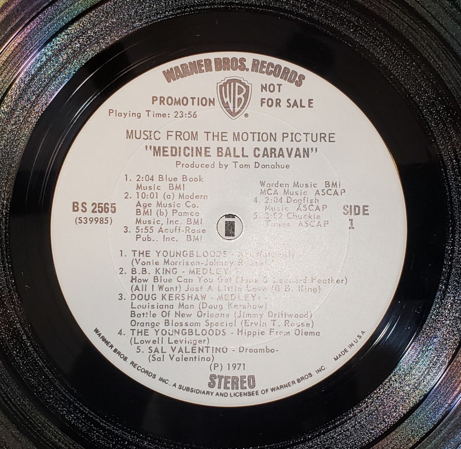 MEDICINE BALL CARAVAN RARE 1971 WHITE LABEL PROMO VINYL MINT-/MINT- ALICE COOPER