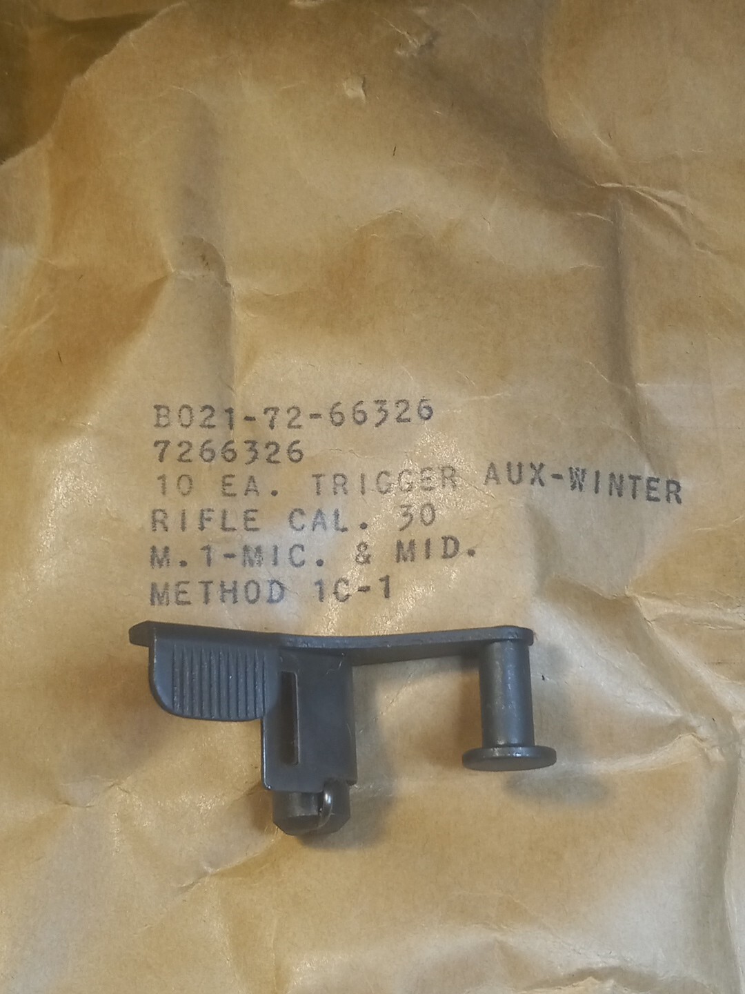 M1 Garand Trigger Winter USGI NOS