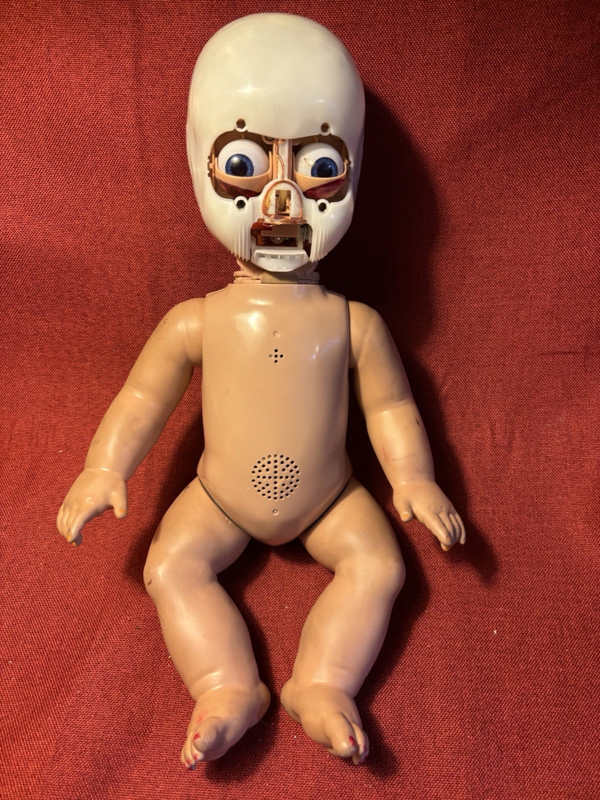 Vintage Doll Baby Oddities Creepy Weird Working Moving Talking Robot