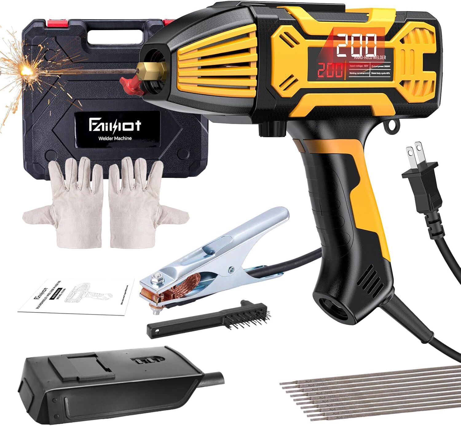 Portable 110V ARC Welder IGBT Inverter Welder Kit Handheld Stick Welding Machine