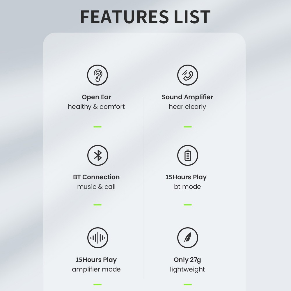 Specially designed noise reducing bone conduction hearing aids for the elderly