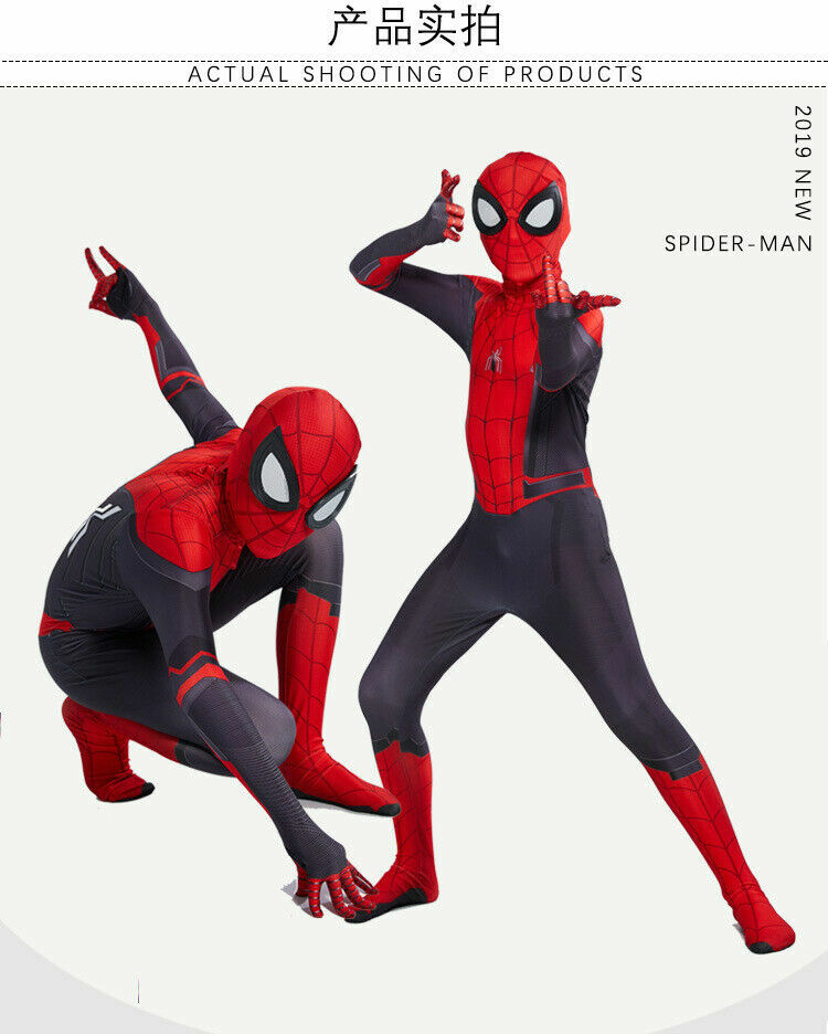 Spiderman Far From Home Cosplay Kids Jumpsuit Boys Spiderman Costumes Suit Mask