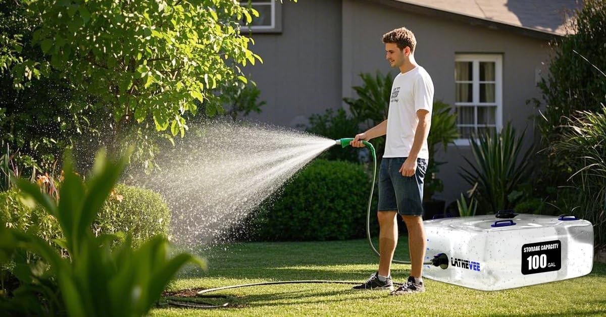 Water Storage Bladder, 100 Gallon Portable Water Tank, Collapsible Water Storage