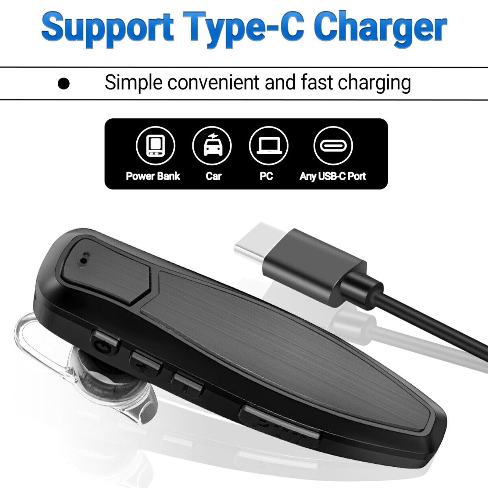 For Baofeng UV-5R/E Walkie Talkie Ham Radio Bluetooth Earpiece Wireless Headset