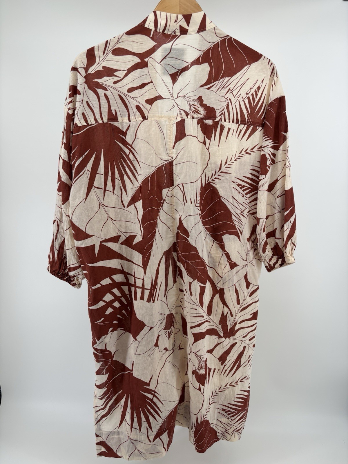 Madewell Robe in Tropical Vacation Women’s Size S Kimono Beach Coverup Garden