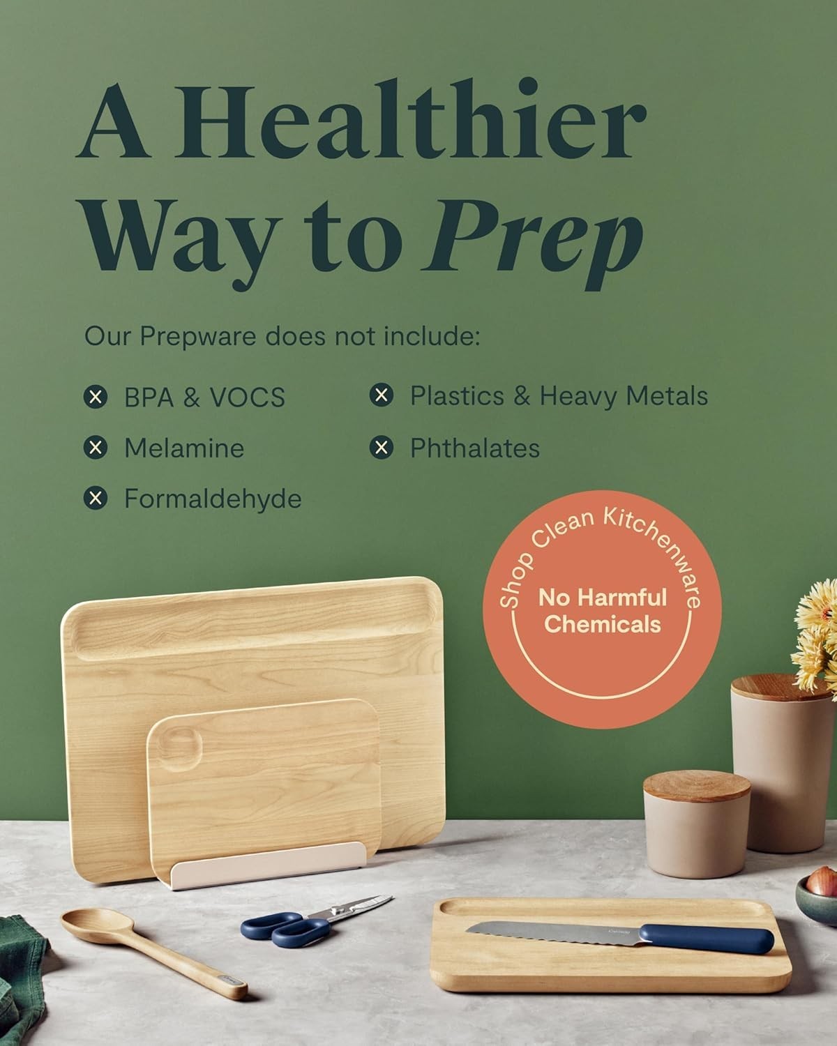 Caraway: Cutting Board & Utensil Set