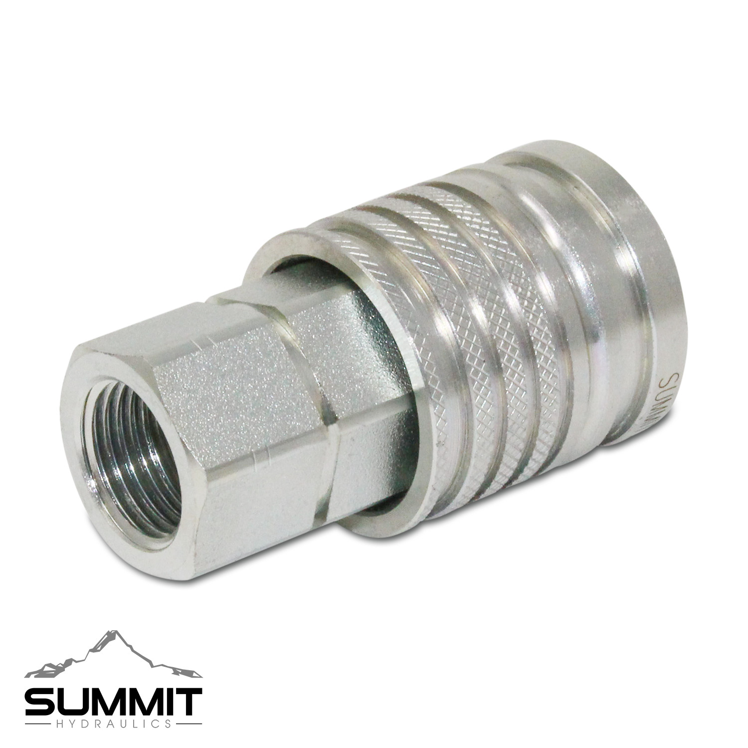 1/2” Ag Hydraulic Quick Connect Push-Pull Coupler Set, Poppet Pioneer, 1/2” NPT