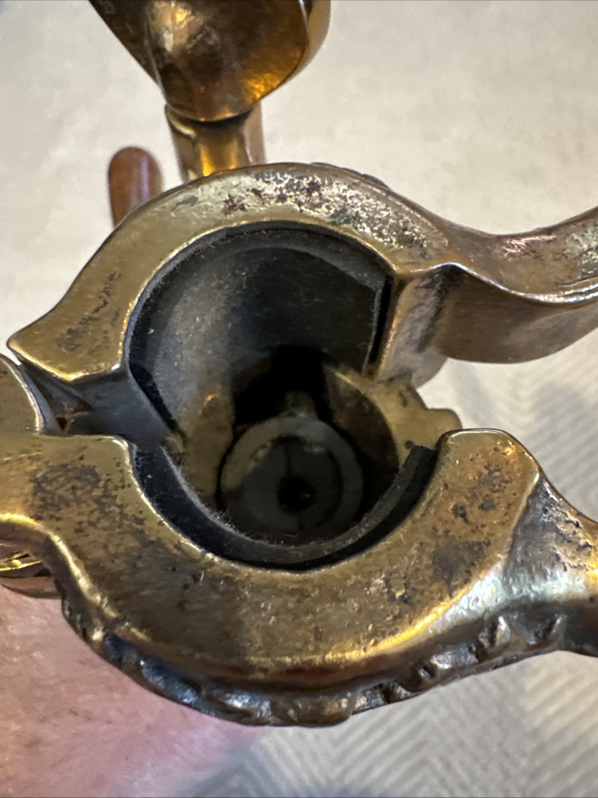 Antique French Bronze Vintner Wine Bottle Cork Corkscrew Cherubs EXCELLENT COND