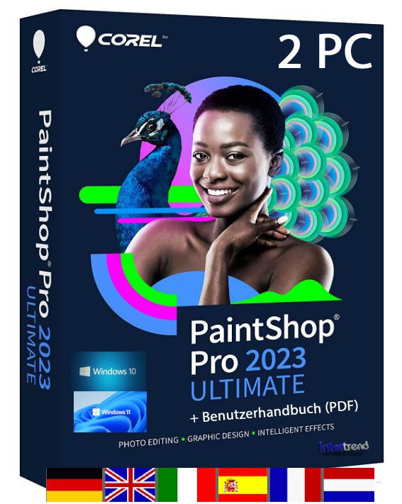 Corel PaintShop Pro 2023 Ultimate Vollversion 2 PC Dauerlizenz Download NEU