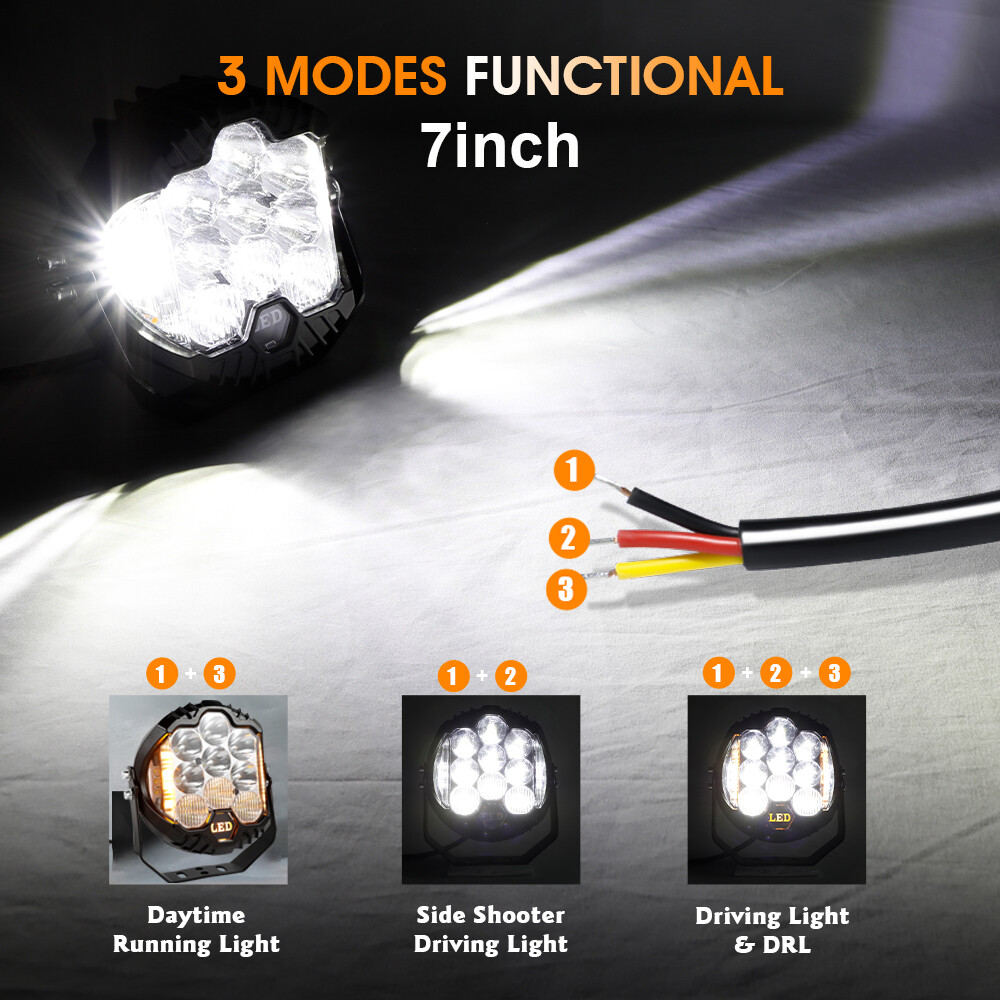 4/5/7inch Car LED Work Light Pods Spot Flood Combo Offroad SUV Driving Fog Lamp