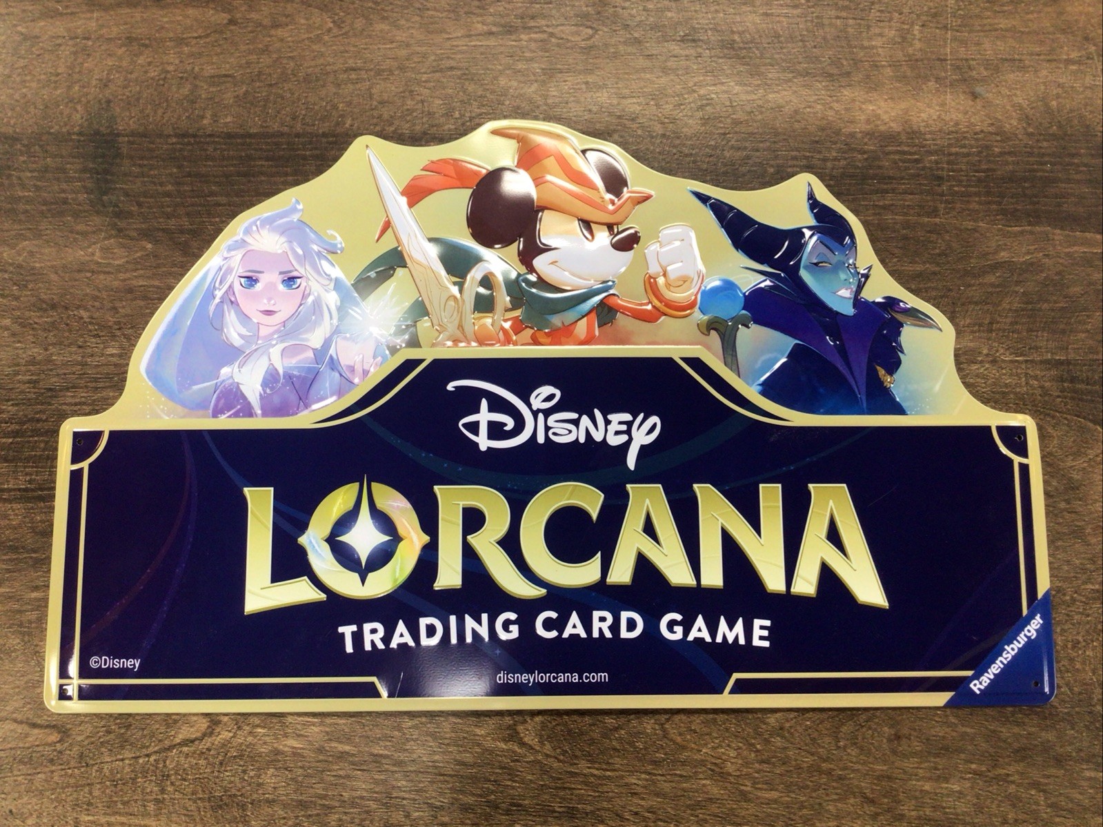 Disney Lorcana TCG - Promotional Metal Retail Sign MINT CONDITION SEALED IN BOX