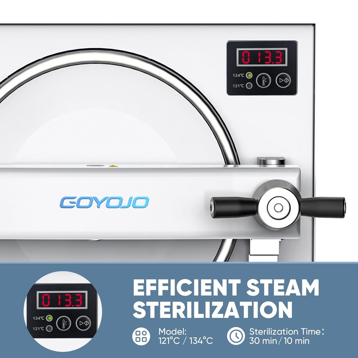 GOYOJO 18L Autoclave Sterilizer Tabletop Class-N High Pressure Steam Machine US