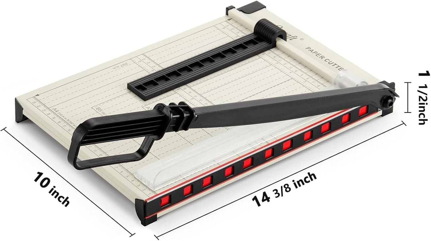 Paper Cutter Paper Trimmer with Guard,12" Cut Length Guillotine Paper Cutter