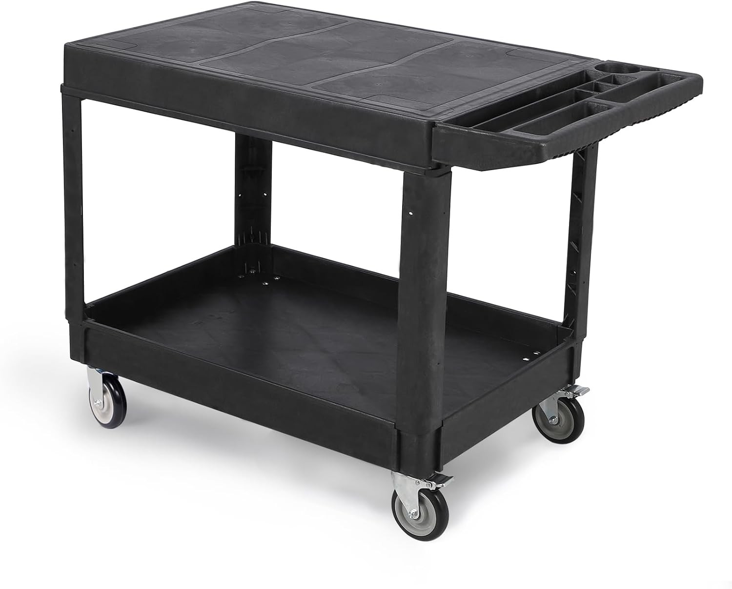 Heavy Duty Plastic Utility Service Cart Flat top 45.8 x 25 Inch Work Cart 550lb