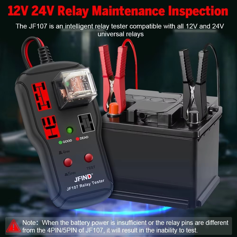 Universal 12V 24V Automotive Relay Tester Car Circuit Battery Voltage Checker To