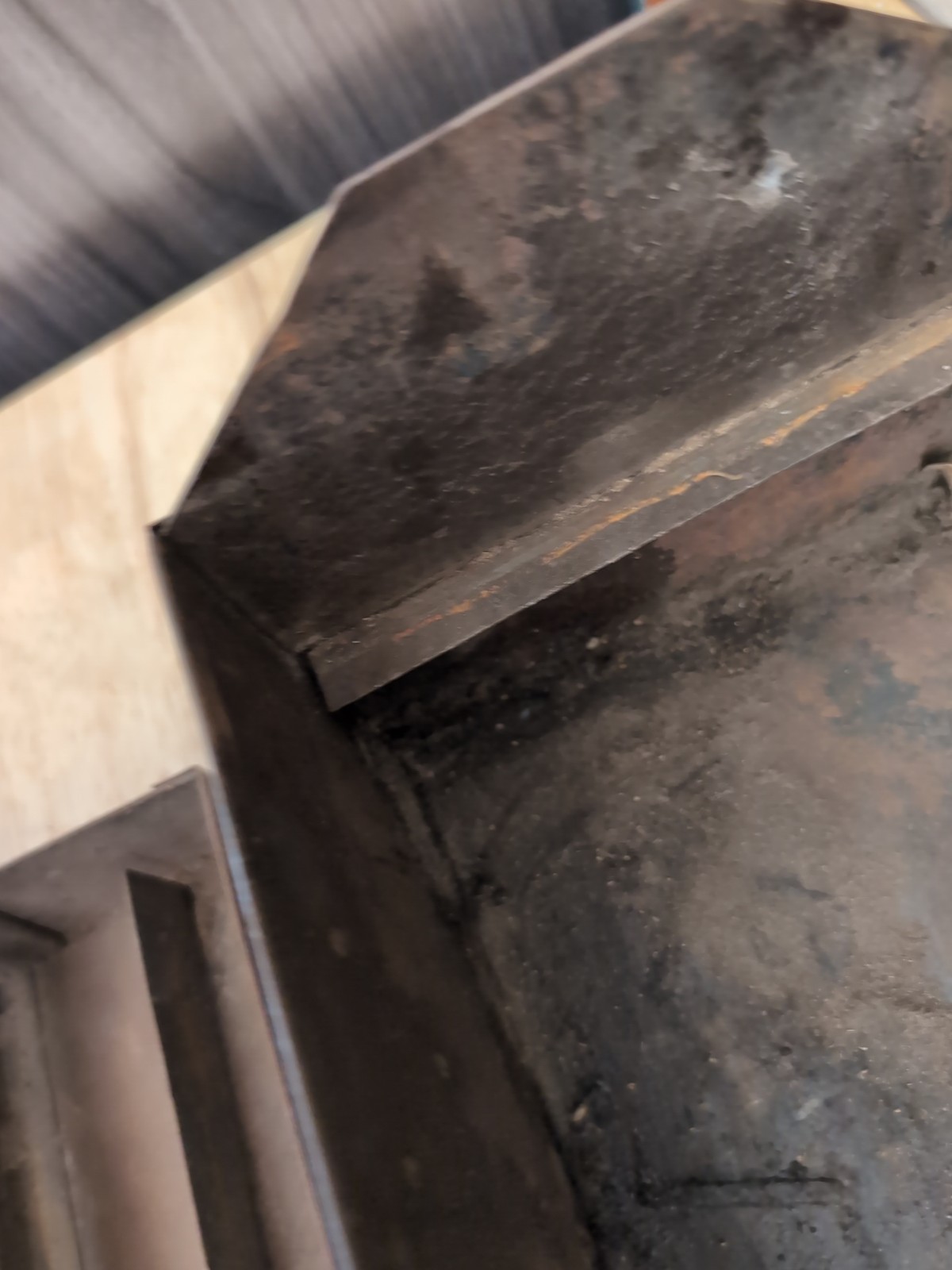 1930s Western Giant Tools Western Auto Supply Tool Box w/ Tray Leather Handle