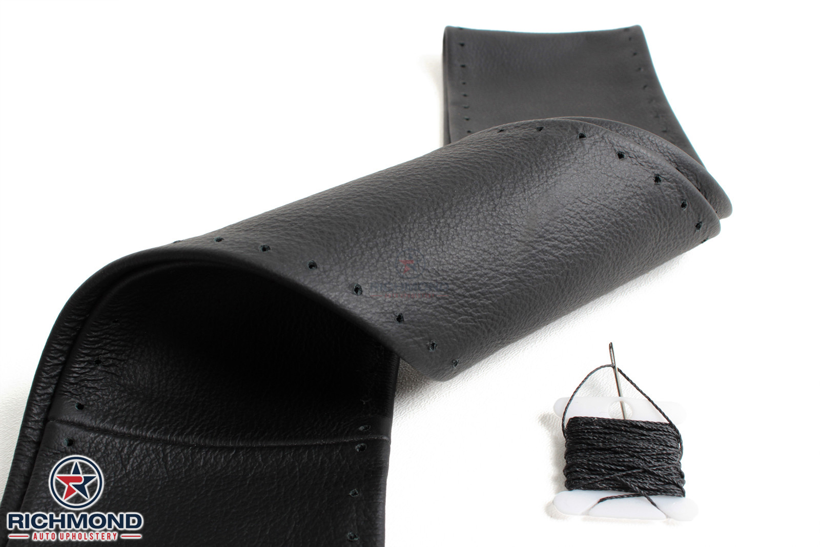 me2001 2002 Chevy Silverado 3500 LT LS -Leather Wrap Steering Wheel Cover, Black